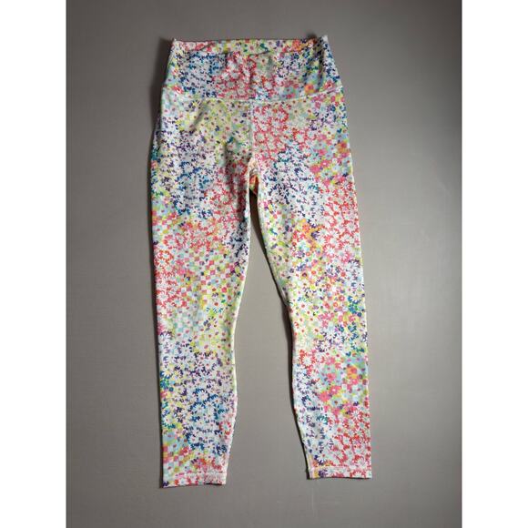Fabletics/Powerhold Patch Daisy Floral Leggings Women Medium - Picture 3 of 12